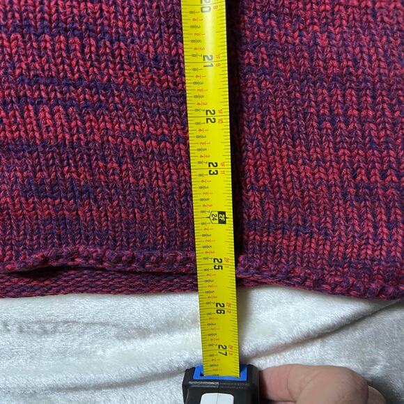 Lands End RollNeck Sweater Womens Extra Large XL Fisherman Birdseye Cotton - Picture 7 of 8